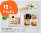 Bio-Aufbackbrötchen oder -Baguette Angebote von Herzberger bei tegut Stuttgart