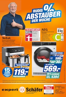 expert Schäfer Prospekt RUDIS % ABSTAUBER DER WOCHE mit 1 Seite