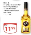 Aktuelle Likör Angebote bei GLOBUS in Wiesbaden Aktuelles Licor 43 Angebot bei GLOBUS in Wiesbaden ab 11,99 €