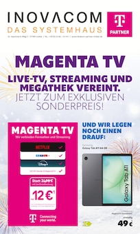 Fernseher im INOVACOM Prospekt "MAGENTA TV" mit 8 Seiten (Gummersbach)