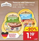 Teewurst oder Leberwurst Angebote von ROFMAIER bei Netto Marken-Discount Solingen für 1,19 €