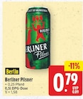 Berliner Pilsner im Angebot bei E center in Falkensee Berliner Pilsner Angebote von Berlin bei E center Falkensee für 0,79 €