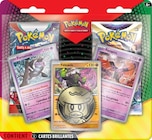 Pack 2 boosters + 3 cartes promo Pokémon - POKEMON en promo chez Carrefour Argenteuil à 12,99 €