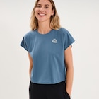 T-shirt manches courtes coton Kappa bleu femme en promo chez La Halle Besançon à 14,99 €