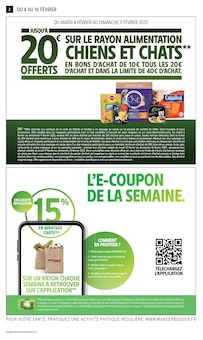 Prospectus Intermarché de la semaine "JUSQU'À -60% DE REMISE IMMÉDIATE SUR LE 2ÈME" avec 2 pages, valide du 04/02/2025 au 16/02/2025 pour Céret et alentours