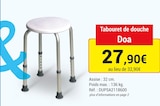 Tabouret de douche en promo chez Technicien de Santé Le Mans à 27,90 €