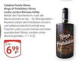 Aktuelles Kings of Prohibition Shiraz Lucky Luciano Barossa Valley Angebot bei GLOBUS in Mannheim ab 6,99 €