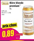 Promo Bière blonde  premium à 0,89 € dans le catalogue Norma à Choloy-Ménillot
