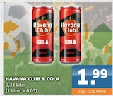 Havana Club & Cola bei Getränke Lehmann - Getränke A-Z im Prospekt "" für 1,99 €