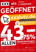 XXXLutz Möbelhäuser Prospekt für Fürth mit 1 Seiten XXXLutz Möbelhäuser Prospekt für Fürth: "XXXLutz Neubert in Hirschaid geöffnet!", 1 Seiten, 10.05.2021 - 15.05.2021
