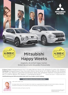 Aktueller Mitsubishi Prospekt (Kirchseeon, 1 Seite zum blättern Mitsubishi Prospekt Mitsubishi Happy Weeks mit 1 Seite