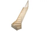 Escalier 1/4 tournant droit prémonté sapin + rampe "Elma" en promo chez Brico Dépôt Valence à 499,00 €