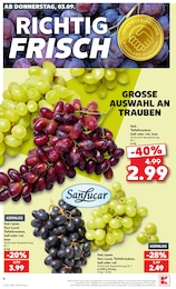 Weintrauben im Kaufland Prospekt Hier bin ich richtig auf S. 15