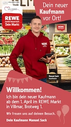 REWE Prospekt "Dein Markt" für Villmar, 24 Seiten, 07.04.2026 - 11.04.2026