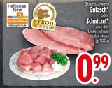 Gulasch im Angebot bei EDEKA in Dachau Gulasch Angebote von Stroh Schwein bei EDEKA Dachau für 0,99 €