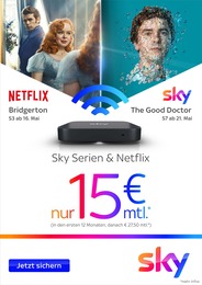 Sky Prospekt für Gräben: "Sky Serien & Netflix", 4 Seiten, 01.05.2024 - 26.05.2024