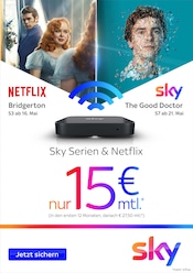 Aktueller Sky Gelnhausen Prospekt "Sky Serien & Netflix" mit 4 Seiten