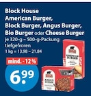 American-, Block-, Angus-, Bio- oder Cheese Burger von Block House im aktuellen V-Markt Prospekt für 6,99 €
