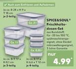 Frischhaltedosen-Set im Kaufland Prospekt Frischhaltedosen-Set von SPICE&SOUL im aktuellen Kaufland Prospekt für 4,99 €
