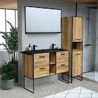 Miroir tablette l. 120 cm imitation bois "district" en promo chez Brico Dépôt Nantes à 89,90 €