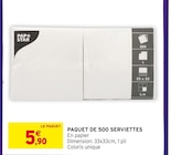 Paquet de 500 serviettes - PAPSTAR en promo chez Intermarché Super Paquet de 500 serviettes - PAPSTAR dans le catalogue Intermarché Super