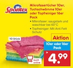 Mikrofasertücher 10er im Angebot bei Netto Marken-Discount in Brandenburg Mikrofasertücher 10er Angebote von Spontex bei Netto Marken-Discount Brandenburg für 4,99 €