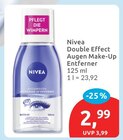 Double Effect Augen Make-Up Entferner von Nivea für 2,99 € bei budni im Angebot Double Effect Augen Make-Up Entferner von Nivea im aktuellen budni Prospekt