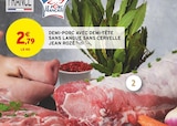 Demi-porc avec demi-tête sans langue sans cervelle à Intermarché dans Entrevennes