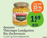 Thüringer Landgarten Bio-Zuckermais im Angebot bei tegut in Nürnberg Thüringer Landgarten Bio-Zuckermais Angebote von demeter bei tegut Nürnberg für 1,69 €