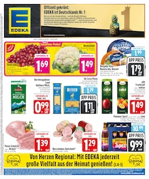Aktueller EDEKA Prospekt, "Wir lieben Lebensmittel.", mit Angeboten der Woche, gültig von 09.03.2026 bis 09.03.2026