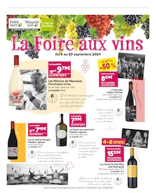 Prospectus Point Vert de la semaine "La Foire aux vins" avec 1 pages, valide du 06/09/2024 au 29/09/2024 pour Libourne et alentours