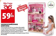 Maison de poupée en bois bonita rosa à Auchan dans Villeneuve-la-Garenne Maison de poupée en bois bonita rosa à Auchan dans Villeneuve-la-Garenne