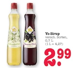Holunderblüte Sirup Angebote von Yo bei E center Rastatt für 2,99 €