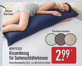 Kissenbezug für Seitenschläferkissen im Angebot bei ALDI Nord in Essen Kissenbezug für Seitenschläferkissen Angebote von Novitesse bei ALDI Nord Essen für 2,99 €