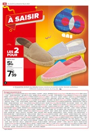 Prix et réduction Chaussures dans le prospectus Carrefour Market en cours Offre Chaussures dans le catalogue Carrefour Market du moment à la page 46
