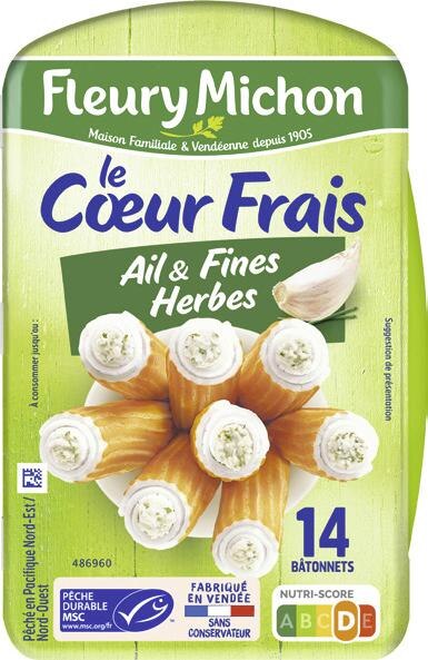 Bâtonnets Cœur Frais fromage ail et fines herbes