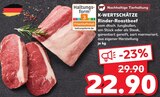 K-WERTSCHÄTZE Rinder-Roastbeef Angebote von Nachhaltige Tierhaltung bei Kaufland Witten für 22,90 €