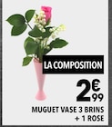 Muguet Vase 3 Brins + 1 Rose en promo chez Supeco Muguet Vase 3 Brins + 1 Rose dans le catalogue Supeco