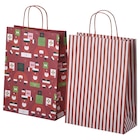 Geschenktüte verschiedene Muster rot im IKEA Prospekt Geschenktüte verschiedene Muster rot von VINTERFINT im aktuellen IKEA Prospekt für 2,99 €