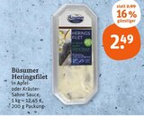 Aktuelles Heringsfilet in Apfel-Sahne Sauce Angebot bei tegut in Erlangen ab 2,49 €