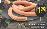 Aktuelles Frische Schlesische Bratwurst Angebot bei E center in Oberhausen ab 1,29 €