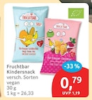 Kindersnack von Fruchtbar für 0,79 € bei budni im Angebot Kindersnack von Fruchtbar im aktuellen budni Prospekt