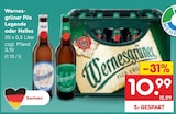 Wernesgrüner Pils Legende oder Helles Angebote bei Netto Marken-Discount Forst für 10,99 €