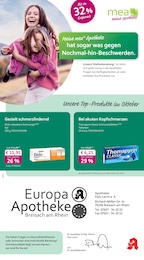 mea - meine apotheke Prospekt "Unsere Oktober-Angebote", 4 Seiten, 01.10.2025 - 01.10.2025 Aktueller mea - meine apotheke Prospekt, "Unsere Oktober-Angebote", mit Angeboten der Woche, gültig von 01.10.2025 bis 01.10.2025