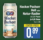 Hell oder Natur-Radler von Hacker Pschorr im aktuellen EDEKA Prospekt für 0,89 €