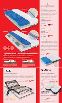 Kissen im Matratzen Concord Prospekt "AUS LIEBE ZU GUTEM SCHLAF" mit 8 Seiten (Münster)