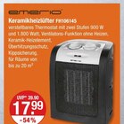 Keramikheizlüfter FH106145 im V-Markt Prospekt Keramikheizlüfter FH106145 von emerio im aktuellen V-Markt Prospekt für 17,99 €