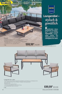 Couch im METRO Prospekt "Wochenangebote SCO + Outdoor" mit 76 Seiten (Augsburg)