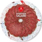 Pfeffer Salami im REWE Prospekt Pfeffer Salami von Wiltmann im aktuellen REWE Prospekt für 1,29 €