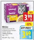 Alleinfuttermittel für ausgewachsene Katzen von Whiskas für 3,69 € bei E center im Angebot Alleinfuttermittel für ausgewachsene Katzen von Whiskas im aktuellen E center Prospekt